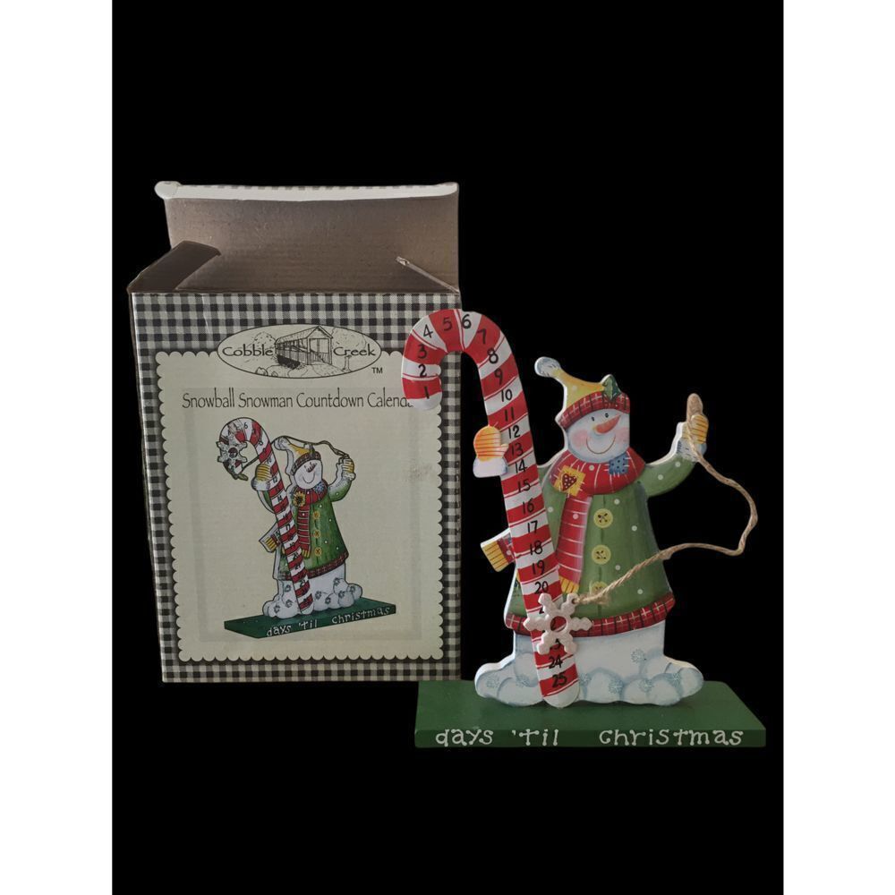 Vintage Cobble Creek Snowman Countdown Calendar